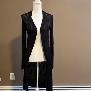 Black duster sweater